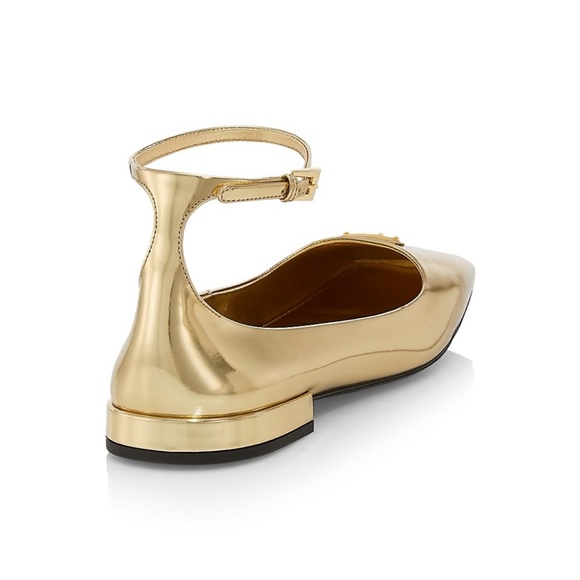 Brand new delicious patent metallic gold Prada shoes in box with cards - Picture 2 of 5